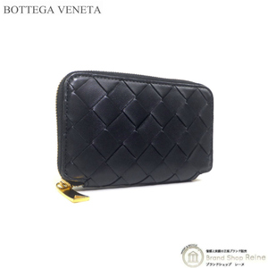 ボッテガ ヴェネタ （BOTTEGA VENETA） イントレチャート ラウンドファスナー キーケース 6連 689522 ブラック メンズ（新品）