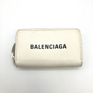 バレンシアガ BALENCIAGA コインケース 516373 DLQ4N 9060 ホワイト シルバー金具 ラウンドファスナー 小銭入れ