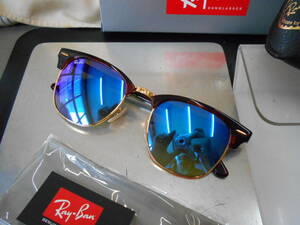 RayBanレイバンCLUBMASTERサングラスRB3016-990/7Q/51 ミラー