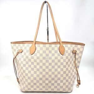 ★美品★ LOUIS VUITTON ルイヴィトン ネヴァーフル ダミエ アズール トートバッグ ハンド ワンショルダー 肩掛け可能 A4収納可能 大容量