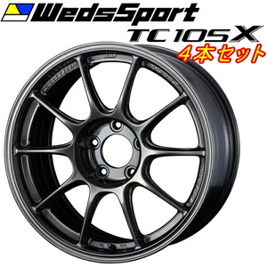 WedsSport TC105X ホイール4本 EJチタン 8.0-17インチ 5穴/PCD100 インセット+42