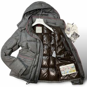 【極美品 廃盤品】MONCLER モンクレール DUBLIN ダブリン ダウンジャケット アウター トリコロール グレンチェック 0 S相当 メンズ 2way