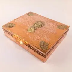 銅製TUMIレリーフ/インレイ小物入れ小箱 ペルー アンデス インカ帝国 トゥミ