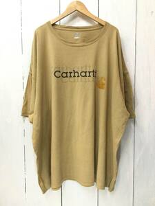 Carhartt カーハート ビッグサイズ コットン 半袖Tシャツ プリント Tシャツ リメイク ディスプレイ メンズ4XL 大きめ 良品綺麗