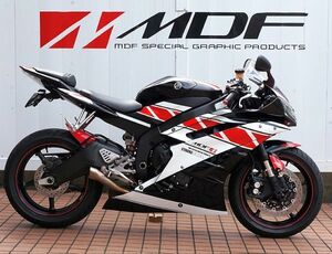 【エムディーエフ オフィシャル】MDF グラフィックキット 2006～2007 YZF-R6用 ストロボ レッド2