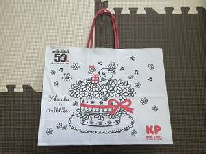 KP 50周年記念ショッパー mimiちゃん knitplanner ニットプランナー ぬりえ 塗り絵 Sサイズ mimiちゃん柄