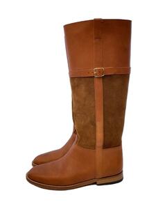 Cristaseya◆COGNAC CAVALIERE BOOTS/ロングブーツ/38/BRW/レザー/28SA-BOOTS-W