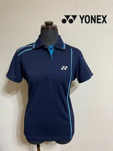 【新品】 YONEX ヨネックス レディース バドミントン 卓球 ゲームウェア ドライ ポロシャツ トップス サイズM 半袖 ネイビー