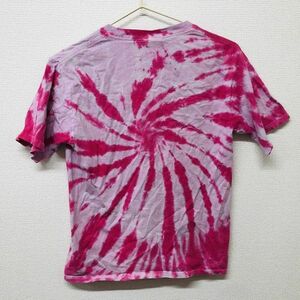 (No.349)メンズTシャツ(サイズ：ジュニアM)タイダイ柄ピンク/オレンジ