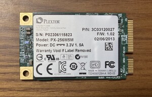 【使用時間・小】Plextor プレクスター PX-256M5M（mSATA接続 SSD 256GB）