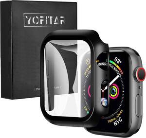 YOFITAR Apple Watch 用 ケース Apple Watch Ultra 2/Ultra/9/8/7/SE2/6/SE/5/4/3/2/1 アップルウォッチ保護カバー (40mm，ブラック)