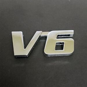 V６　　３Dエンブレム　シルバー　１枚