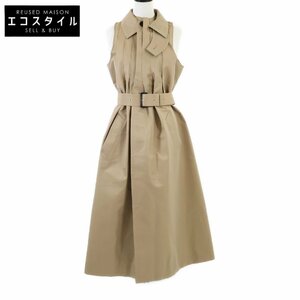 新品同様/24年製 sacai サカイ 24-07074 Cotton Gabardine Coat Dress コットン ギャバジン コート ドレス 2 ベージュ レディース