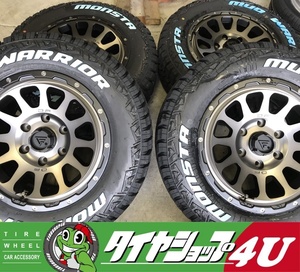 4本セット DELTA FORCE OVAL 16x7.0J 6/139.7 +38 MSP MONSTA MUD WARRIOR M/T 215/70R16 ホワイトレター ハイエース