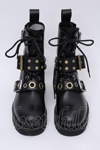 【USED】Vivienne Westwood / コンバットバックルブーツ 37 黒 【中古】 S-23-11-29-083-sk-AS-ZS