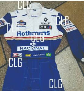 海外 送料込み 　高品質　 アイルトン・セナ　F1 Rothmans 1984 　レーシングカート　レーシングスーツ サイズ各種　レプリカ　