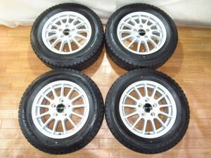 GELBUT 6J-15+43 pcd112/5H ハブ径約57.1 195/65R15 15インチアルミホイール+スタッドレスタイヤ4本アウディA3/VWゴルフ5/6/7/トゥーラン