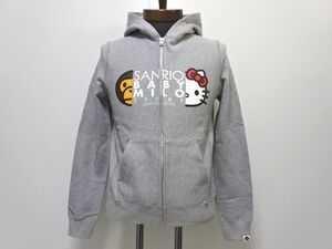 新品 A BATHING APE ｘ HELLO KITTY 2009AW HOODED SWEATSHIRT S size / アベイシングエイプ キティちゃん パーカー 日本製 レディース