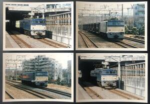 EF60 電気機関車の写真４枚（EF60 96/EF60 97/EF60 102/EF60 114/貨物列車/レトロ/JUNK）