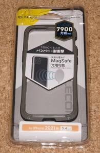 ★新品★ELECOM iPhone13mini TOUGH SLIM LITE バンパー MagSafe対応 グレー