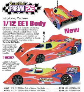 即決 PARMA 1/12 EE1 .020 LIGHTWEIGHT CLEAR BODY #10207L パーマ 京商 RCボディ 未開封品 希少 絶版