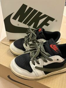 15cm SNKRS購入 NIKE Travis Scott JORDAN 1 LOW OG SP (TD) トラヴィススコットミディアムオリーブ