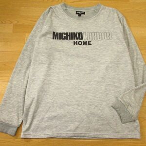 ◎希少 80s！MICHIKO LONDON HOMME ミチコロンドン 当時物 バブル◆スウェット トレーナー ヴィンテージ◆メンズ グレー Lサイズ◆AA1144