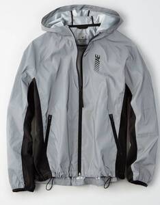 * AE アメリカンイーグル ウインドブレーカー AEO Active reflective windbreaker S / Silver *