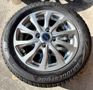 ★【155/65R14】18年 BRIDGESTONE BLIZZAK VRX2 スタッドレスタイヤ／BALMINUMアルミホイール／4本セット／山9割程度／中古品★