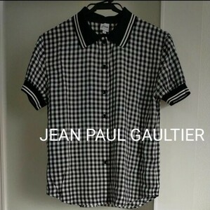 美品★JEAN PAUL GAULTIER★ジャン・ポール・ゴルチエ 半袖 チェック シャツ サイズ：38