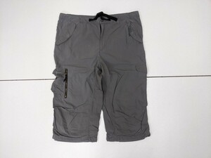 7．コロンビア Columbia TITANIUM ブルーステム 3/4パンツ リップストップ生地 クロップドパンツナイロンクライミング メンズL グレー x102