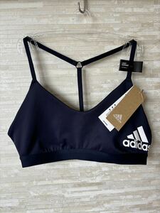 L」Adidasアディダス オールミー ライトサポート トレーニングブラ ネイビー