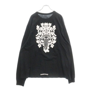 CHROME HEARTS クロムハーツ Dagger L/S Tee バックダガープリント長袖Tシャツ ブラック