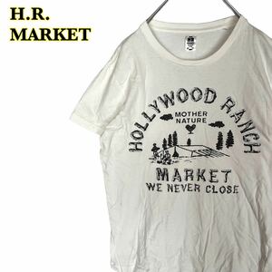 H.R.MARKET ハリウッドランチマーケット　半袖Tシャツ　プリントTシャツ　白　メンズ　Mサイズ　【AY1291】