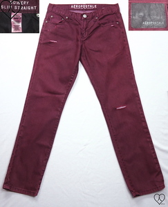 《郵送無料》■Ijinko★エアロポステール : Aeropostale★Bowery Slim Straight スリムストレート ・30/30デニムジーンズ