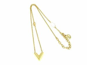 1円 ■美品■ LOUIS VUITTON ルイヴィトン M00857 エセンシャルV ネックレス ペンダント アクセサリー レディース ゴールド系 FC7708