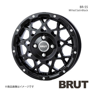 BRUT ブルート BR-55 NV200バネット 20系 アルミホイール1本【14×5.0J 4-114.3 +42 ミルドサティンブラック】TRISTAR トライスター