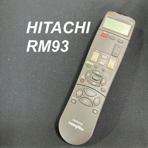 日立 HITACHI RM93 リモコン テレビ ビデオ 液晶 赤外線チェック済 清掃 除菌済み 中古 RC2850