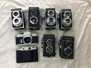 ZZ134〈まとめて〉カメラ フィルムカメラ 一眼レフ 二眼レフ 計８点 RICOHFLEX minolta 他 / 検品 動作未確認 部品取り ジャンク品