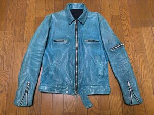 isamu katayama black des backlush turquoise garcons riders pour homme leather jacket comme バックラッシュ レザージャケット