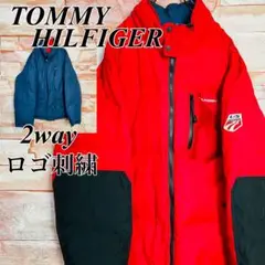 【リバーシブル】トミーヒルフィガーtommy ダウンジャケット　古着L