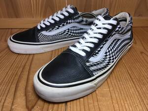 ★End × VANS OLD SKOOL オールドスクール Vertigo 白×黒 ねじれ 29.0cm Used 検 エンド バンズ SK8 スリッポン ハーフキャブ スタイル36