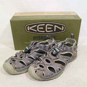 USED KEEN キーン サンダル 22.5cm UK.3 グレー NEWPORT WATERPROOF 防水 アウトドア レジャー キャンプ 中古