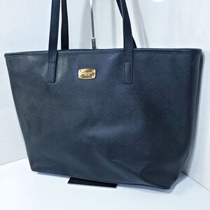 【1,000円～】マイケルコース MICHAEL KORS ゴールド プレート トートバッグ ショルダーバッグ ブラック 黒 通勤 通学 4408662e20241004