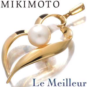 ミキモト ペンダントトップ 真珠 6.7mm K18 MIKIMOTO 中古 プレラブド 返品OK