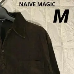 NAIVE MAGIC トップス ブラウン M コーデュロイ シンプル