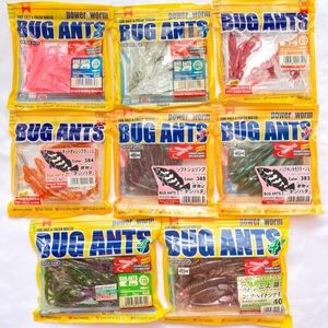 1210 ワームセット エコギア バグアンツ 各種 大量 まとめ Ecogear Bug Ants バス釣り ロックフィッシュ ヒラメ マゴチ #5102