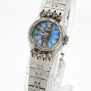 腕時計 レディース CITIZEN 手巻き 機械式 23石 ストーン 石付き オパール シルバー silver 4-673654 シチズン Watch Y1743