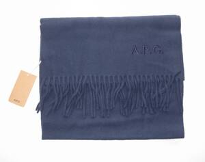 apc Ambroise logo scarf ロゴ マフラー navy 24SS