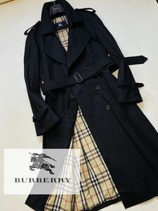 d32【メガノバチェック総柄】極美品　定価20万●BURBERRY LONDON●イギリス製　トレンチコート バーバリーコート メンズ 大きめXL.LL